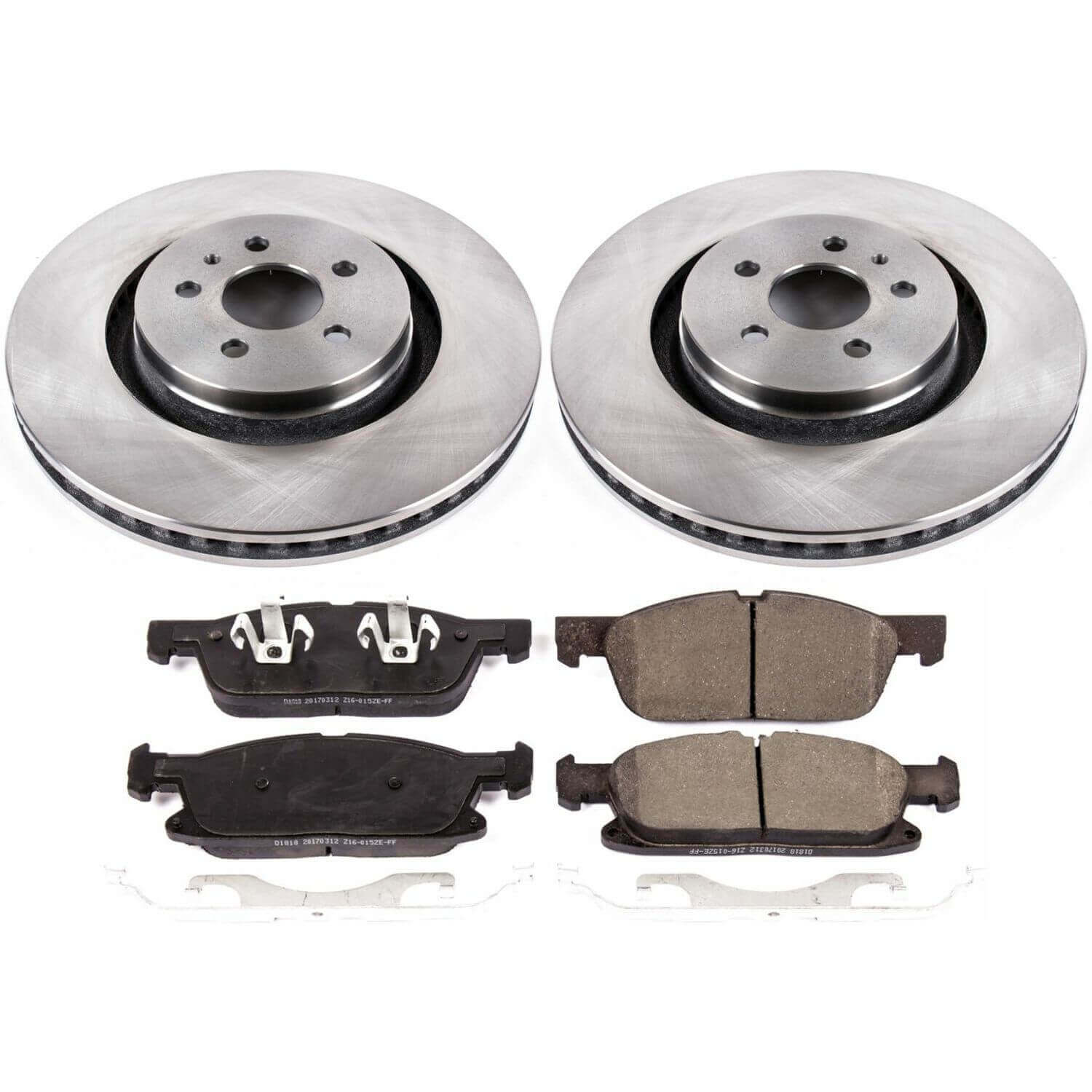 Power Stop KOE7143 Autospecialty 1-Click Daily Driver Plain Rotor Front Brake Kit for 2015-2021 Ford Edge product image
