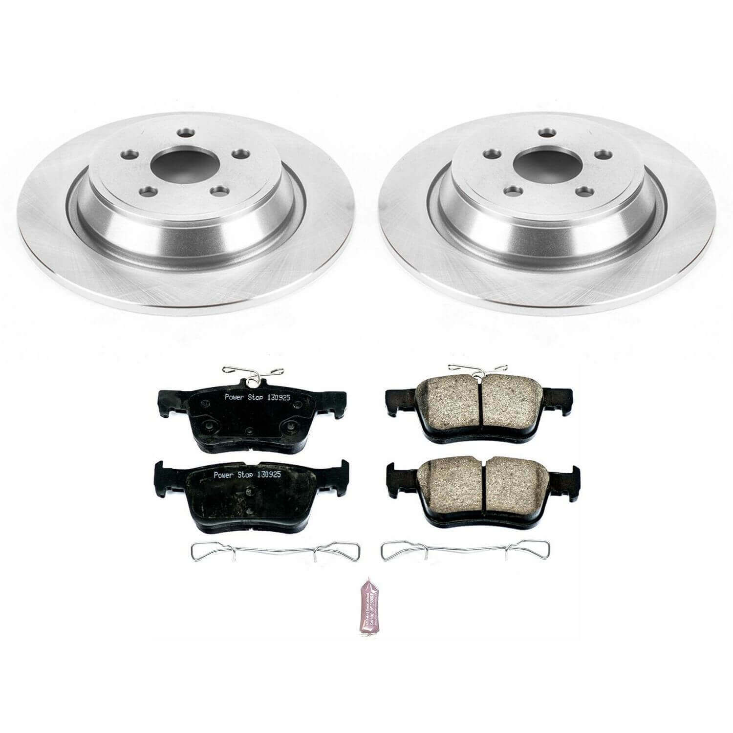Power Stop KOE7144 Autospecialty 1-Click Daily Driver Plain Rotor Rear Brake Kit for 2016-2024 Ford Edge product image