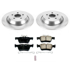 Power Stop KOE7144 Autospecialty 1-Click Daily Driver Plain Rotor Rear Brake Kit for 2016-2024 Ford Edge product image