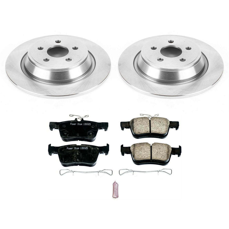Power Stop KOE7144 Autospecialty 1-Click Daily Driver Plain Rotor Rear Brake Kit for 2016-2024 Ford Edge product image
