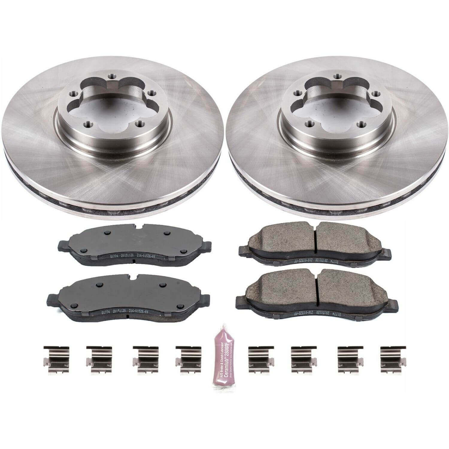 Power Stop KOE7148 Autospecialty 1-Click Daily Driver Plain Rotor Front Brake Kit for 2015-2019 Ford TRANSIT-350 HD product image