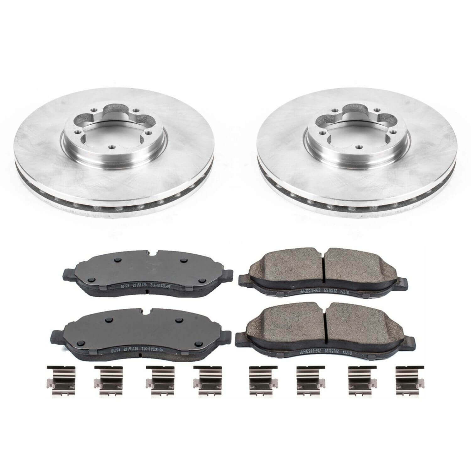 Power Stop KOE7150 Autospecialty 1-Click Daily Driver Plain Rotor Front Brake Kit for 2015-2019 Ford TRANSIT-150 product image