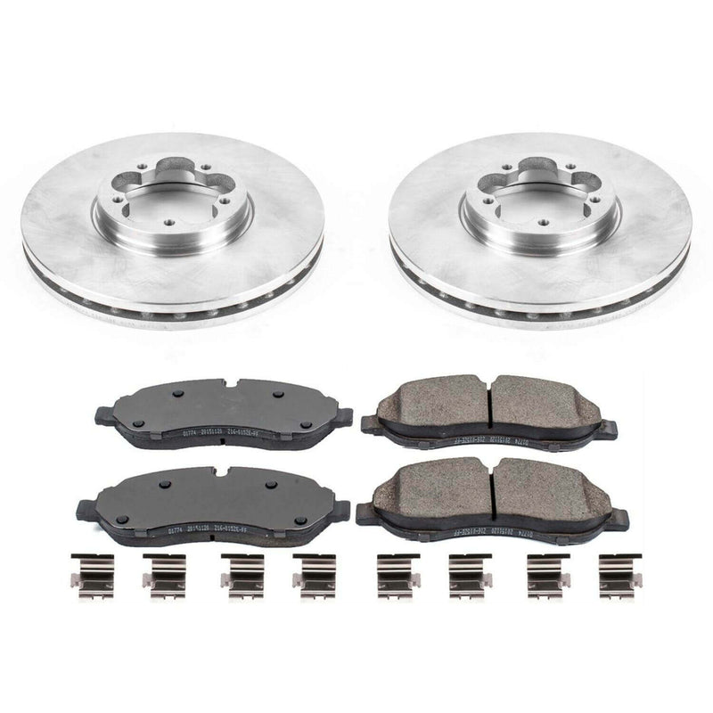 Power Stop KOE7150 Autospecialty 1-Click Daily Driver Plain Rotor Front Brake Kit for 2015-2019 Ford TRANSIT-150 product image