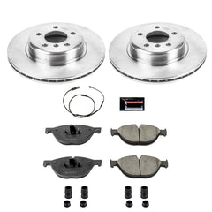 Power Stop KOE7162 Autospecialty 1-Click Daily Driver Plain Rotor Front Brake Kit for 2012-2013 BMW 528I product image