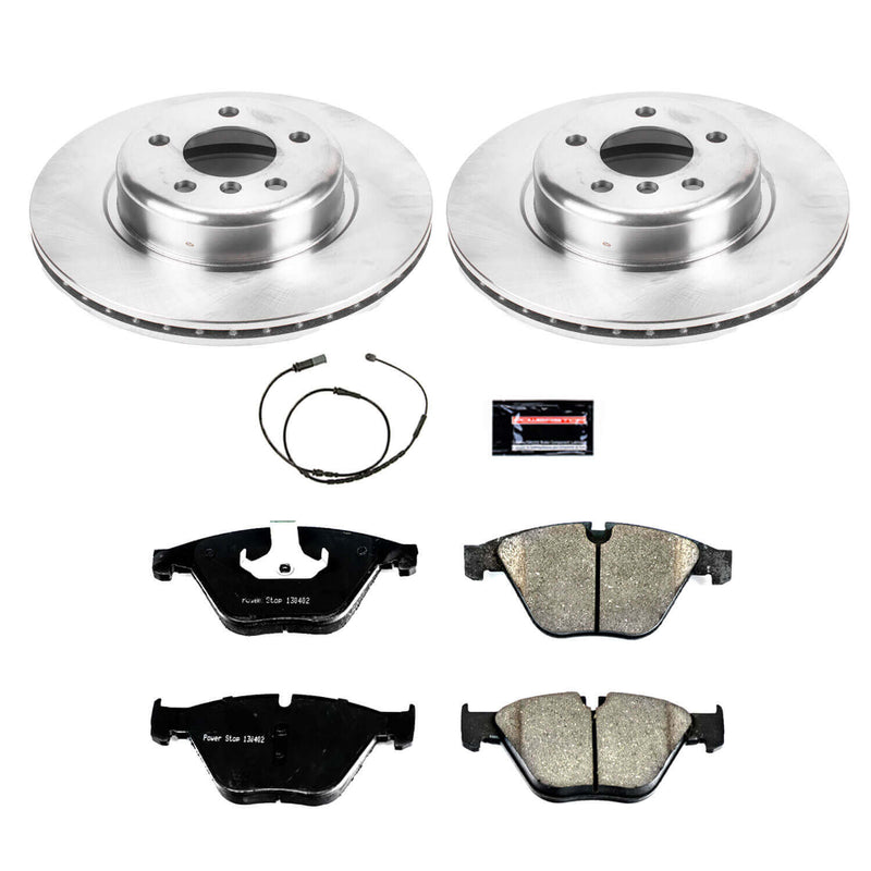 Power Stop KOE7163 Autospecialty 1-Click Daily Driver Plain Rotor Front Brake Kit for 2014-2016 BMW 528I product image