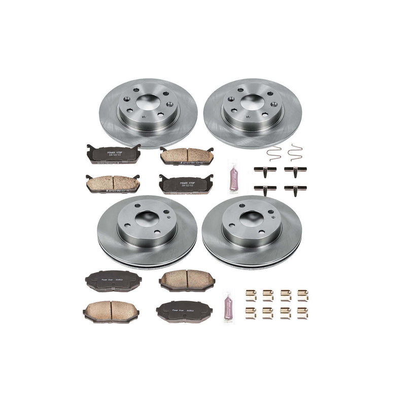 Power Stop KOE718 Autospecialty - 1-Click Daily Driver Brake Kits (Front And Rear) for 1990-1993 Mazda Miata / MX-5 product image