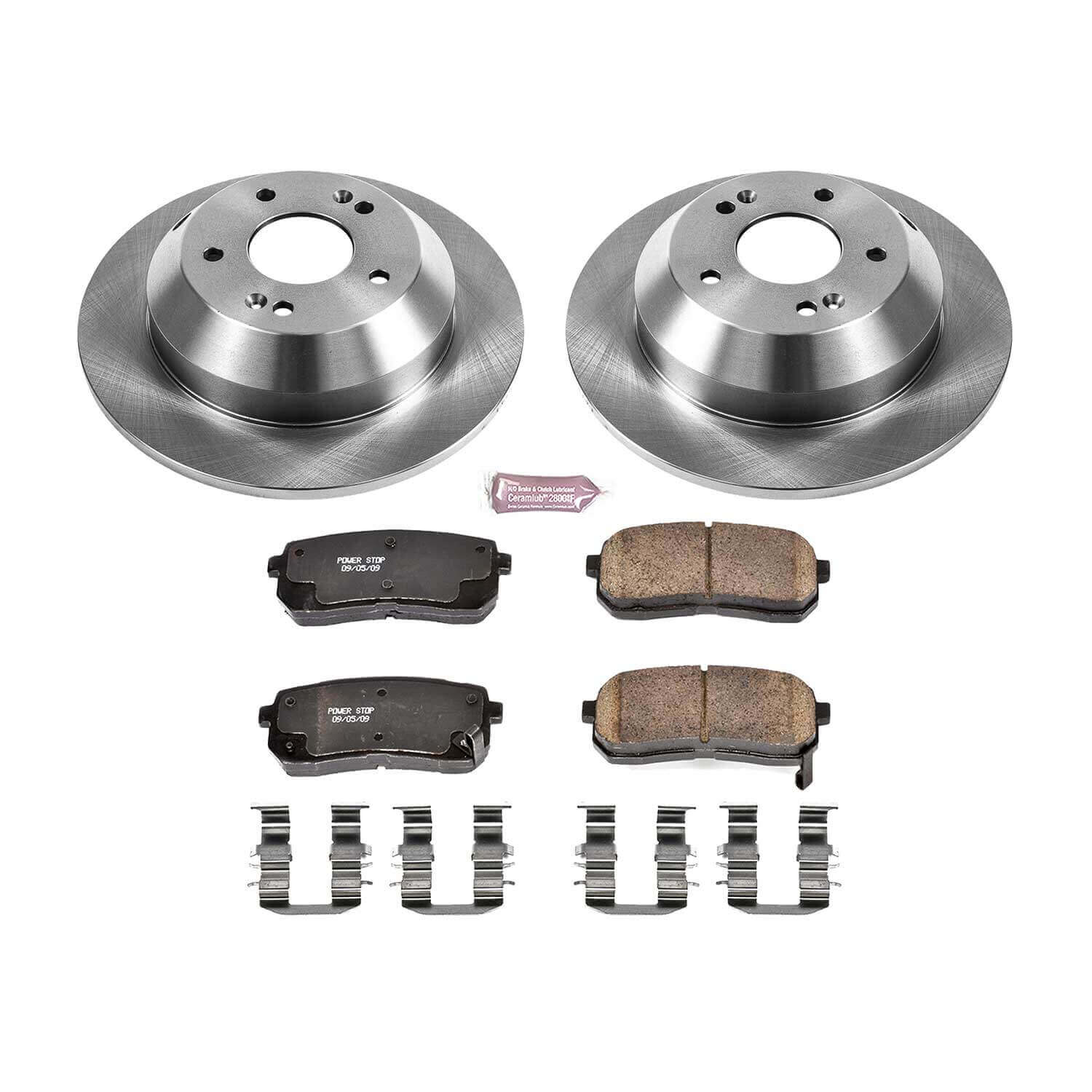 Power Stop KOE7213 Autospecialty 1-Click Daily Driver Plain Rotor Rear Brake Kit for 2015-2021 Kia Sedona product image