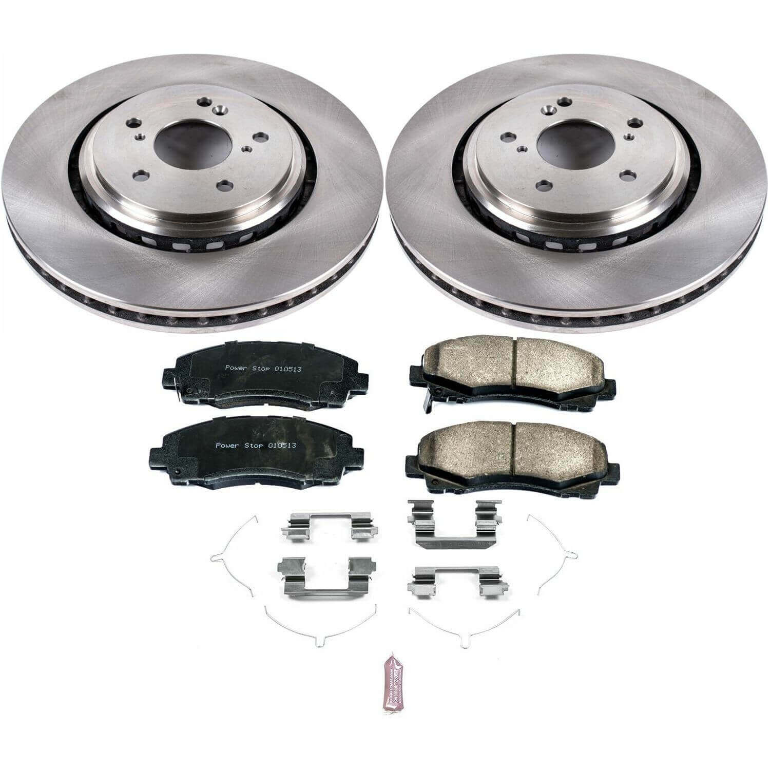 Power Stop KOE7214 Autospecialty 1-Click Daily Driver Plain Rotor Front Brake Kit for 2015-2020 Acura Tlx product image
