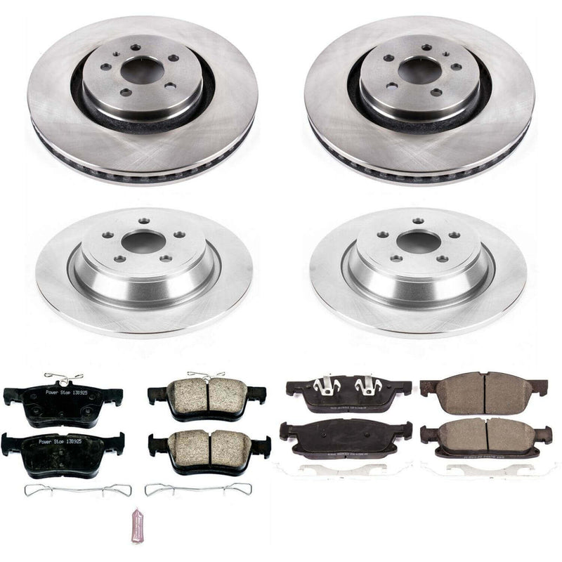 Power Stop KOE7231 Autospecialty 1-Click Daily Driver Front And Rear Brake Kit for 2016-2018 Lincoln Mkx product image