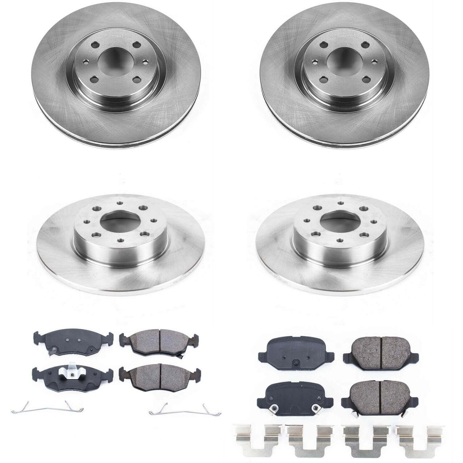 Power Stop KOE7245 Autospecialty 1-Click Daily Driver Front And Rear Brake Kit for 2013-2019 Fiat 500 product image