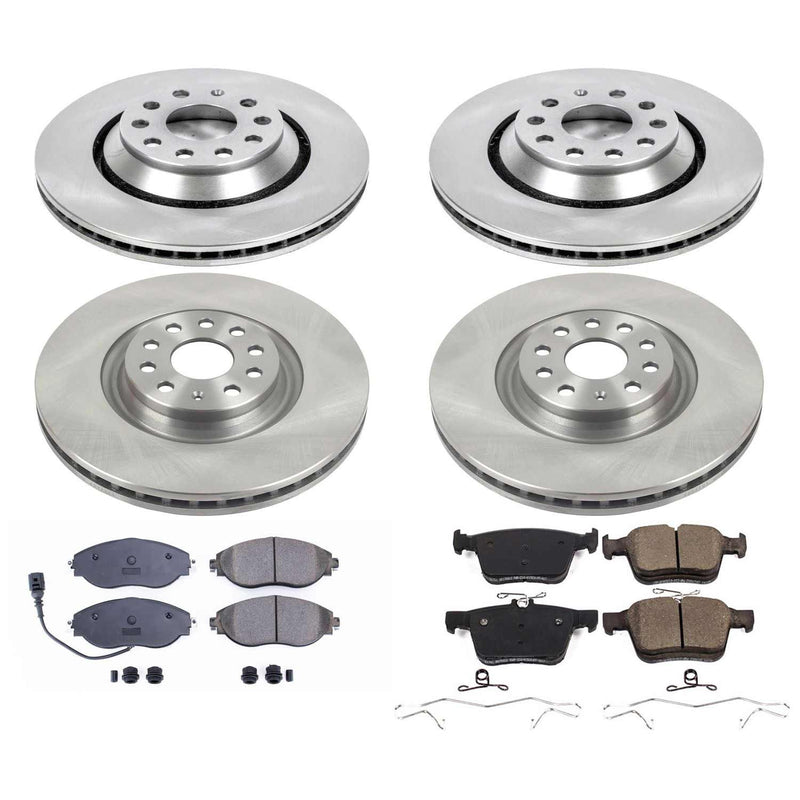 Power Stop KOE7253 Autospecialty 1-Click Daily Driver Front And Rear Brake Kit for 2015-2025 Audi A3 Quattro product image