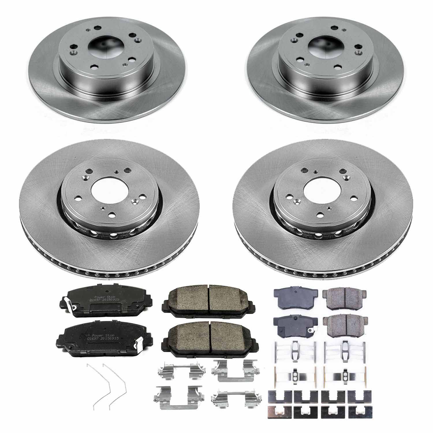 Power Stop KOE7283 Autospecialty 1-Click Daily Driver Front And Rear Brake Kit for 2016 Acura Ilx product image