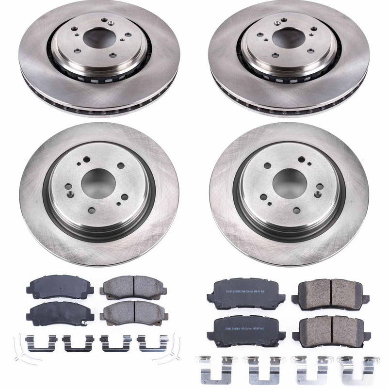 Power Stop KOE7284 Autospecialty 1-Click Daily Driver Front And Rear Brake Kit for 2015-2020 Acura Tlx product image