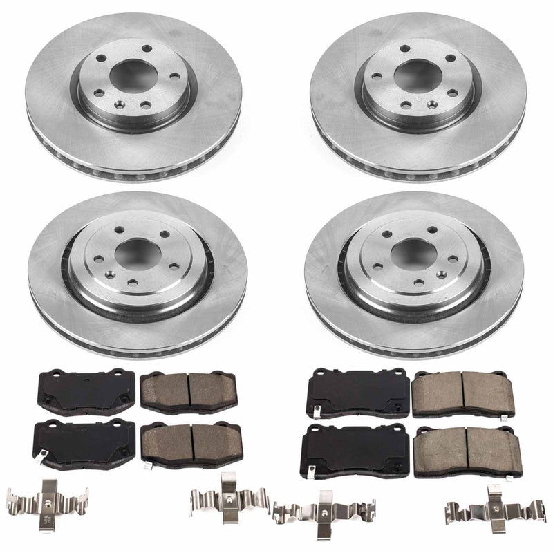 Power Stop KOE7291 Autospecialty 1-Click Daily Driver Front And Rear Brake Kit for 2017-2019 Chevrolet Corvette product image