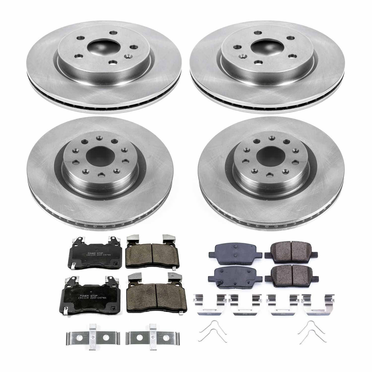 Power Stop KOE7292 Autospecialty 1-Click Daily Driver Front And Rear Brake Kit for 2016-2018 Cadillac CT6 product image