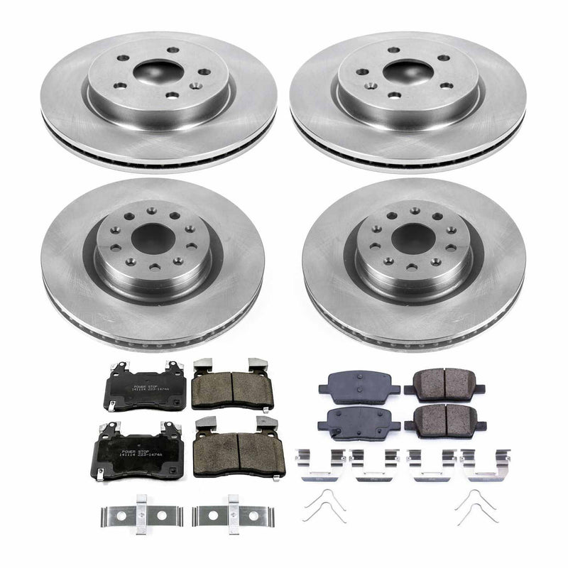 Power Stop KOE7292 Autospecialty 1-Click Daily Driver Front And Rear Brake Kit for 2016-2018 Cadillac CT6 product image