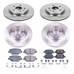 Power Stop KOE7296 Autospecialty 1-Click Daily Driver Plain Rotor Front And Rear Brake Kit for 2016-2023 Chevrolet Camaro product image