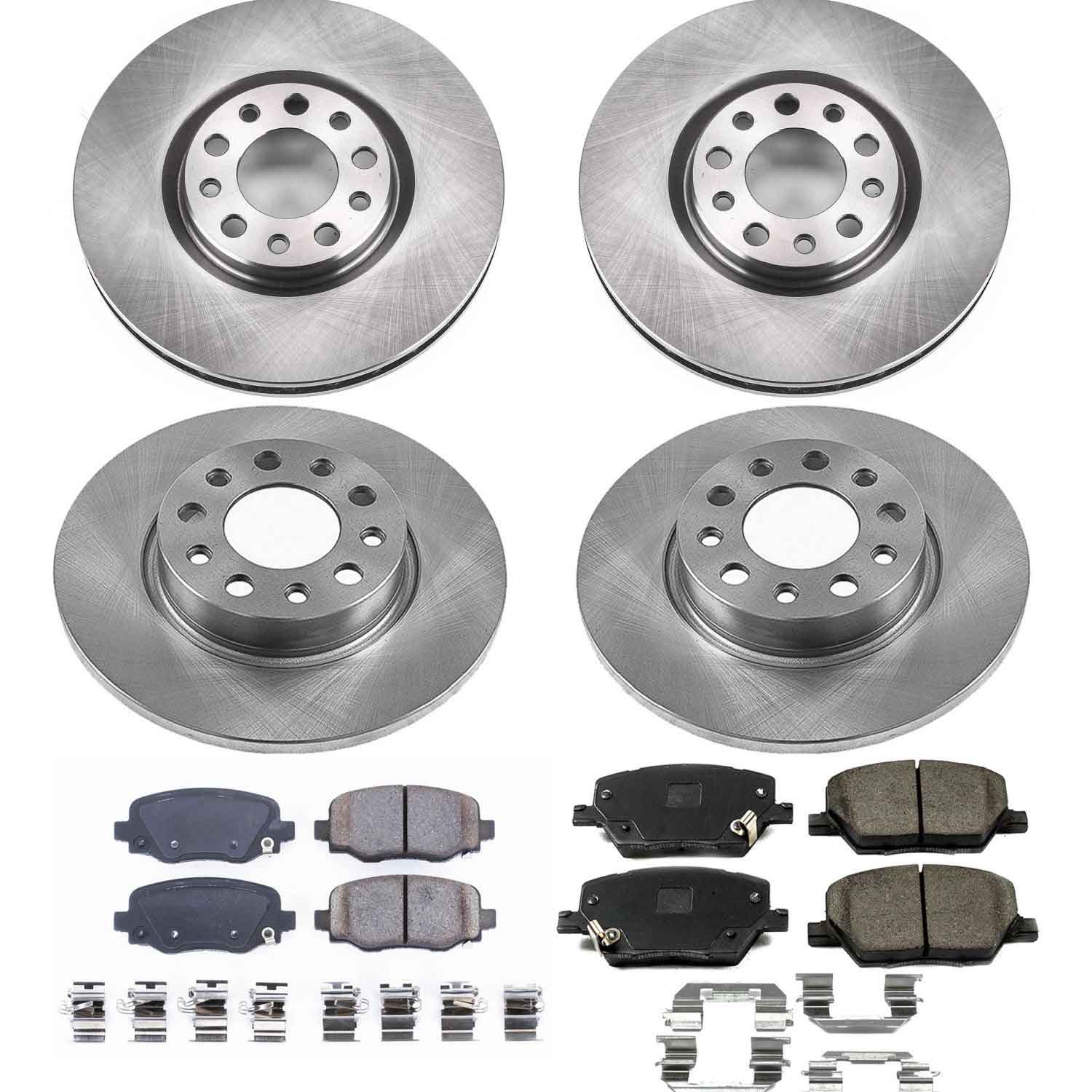 Power Stop KOE7300 Autospecialty 1-Click Daily Driver Front And Rear Brake Kit for 2015-2023 Fiat 500X product image