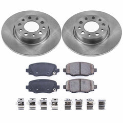 Power Stop KOE7301 Autospecialty 1-Click Daily Driver Plain Rotor Rear Brake Kit for 2015-2023 Fiat 500X product image