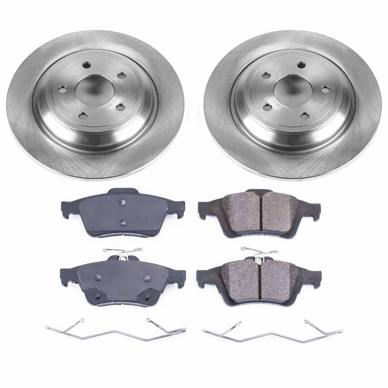 Power Stop KOE7320 Autospecialty 1-Click Daily Driver Plain Rotor Rear Brake Kit for 2016-2018 Ford Focus product image
