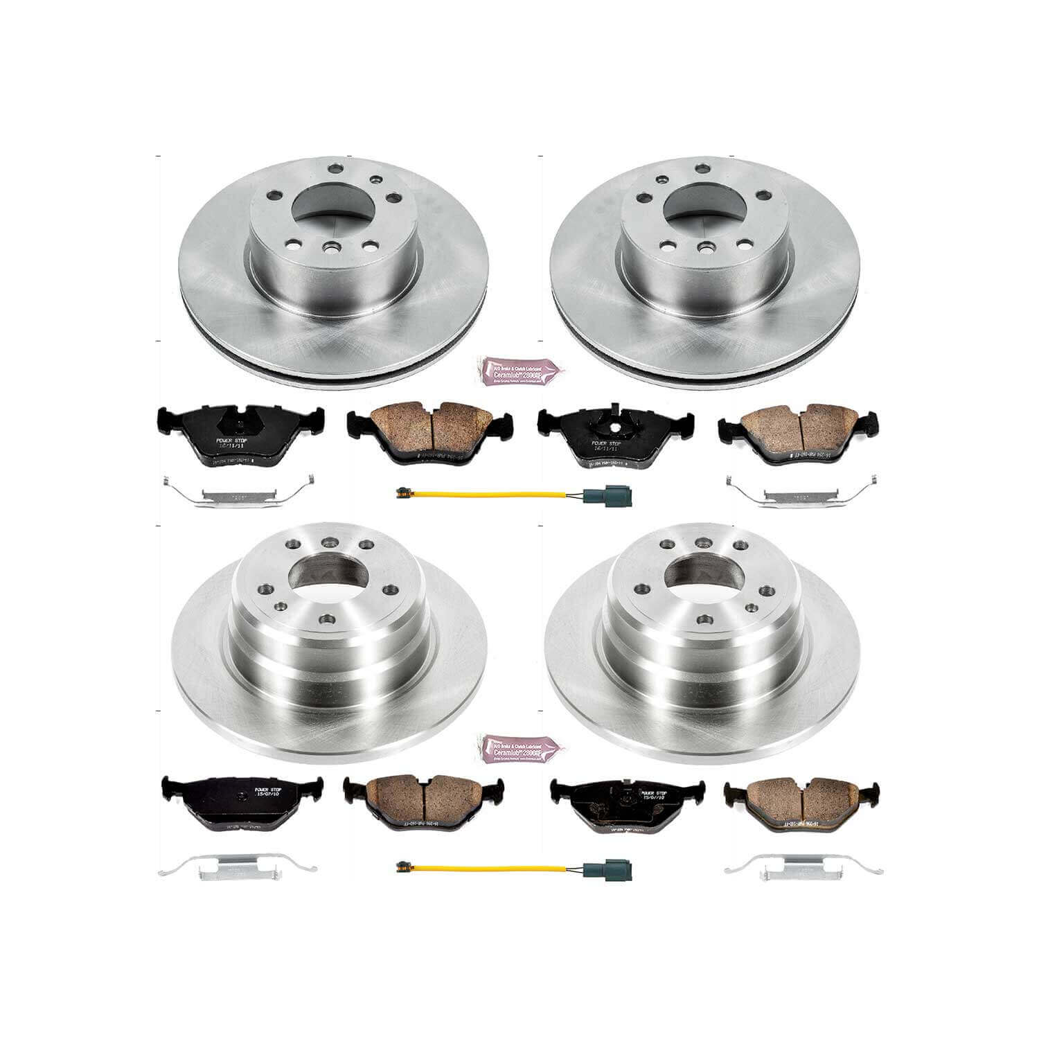 Power Stop KOE7335 Autospecialty 1-Click Daily Driver Front And Rear Brake Kit for 1989 BMW 525I product image