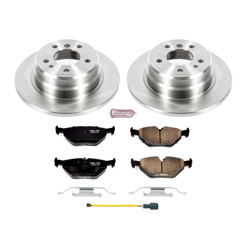 Power Stop KOE7336 Autospecialty 1-Click Daily Driver Plain Rotor Rear Brake Kit for 1989 BMW 525I product image