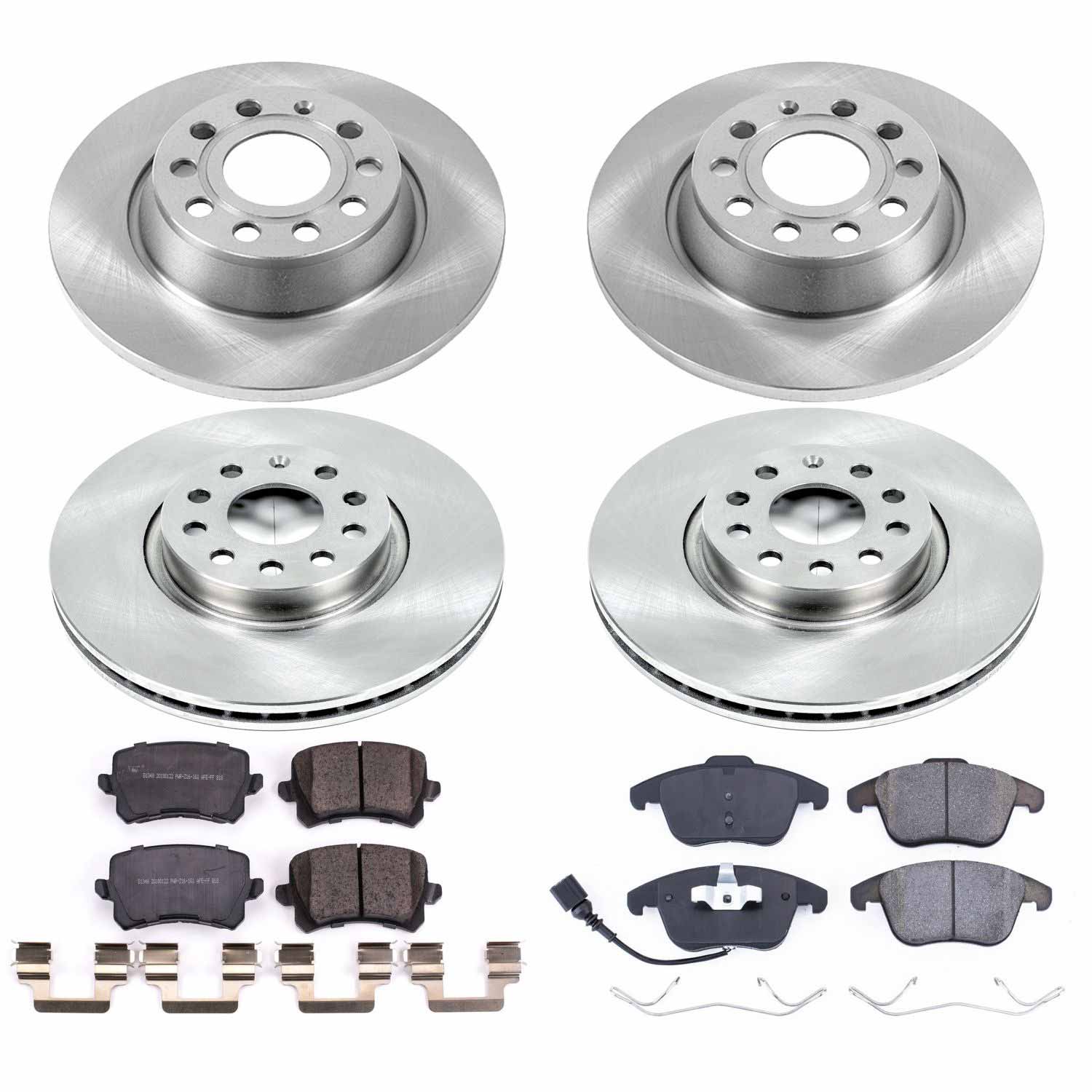 Power Stop KOE7339 Autospecialty 1-Click Daily Driver Front And Rear Brake Kit for 2015 Audi Q3 product image