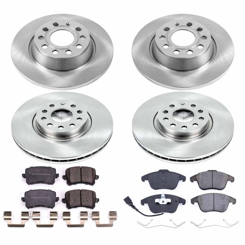 Power Stop KOE7339 Autospecialty 1-Click Daily Driver Front And Rear Brake Kit for 2015 Audi Q3 product image