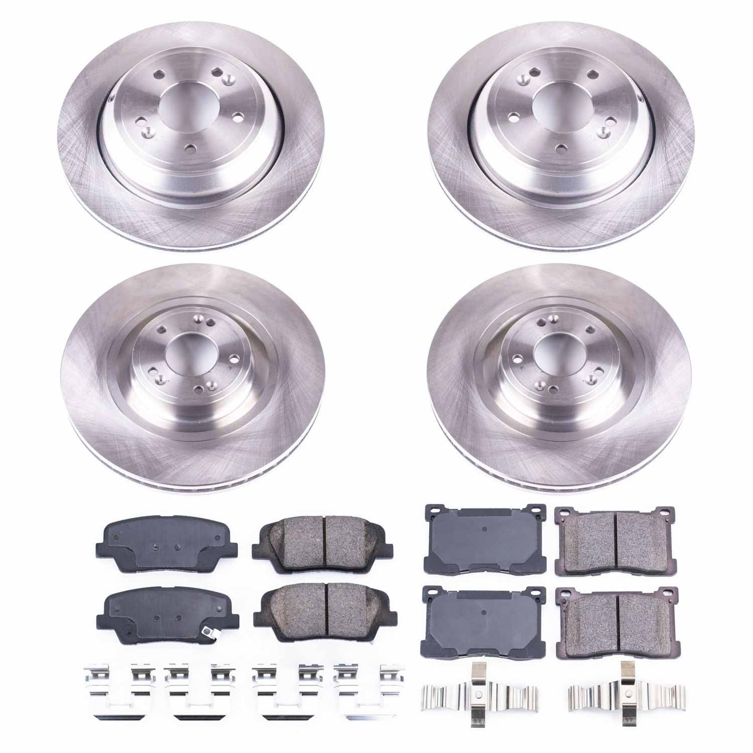 Power Stop KOE7342 Autospecialty 1-Click Daily Driver Front And Rear Brake Kit for 2012-2016 Hyundai Equus product image