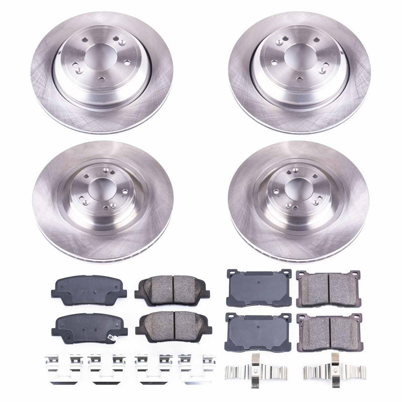 Power Stop KOE7342 Autospecialty 1-Click Daily Driver Front And Rear Brake Kit for 2012-2016 Hyundai Equus product image