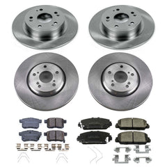Power Stop KOE7348 Autospecialty 1-Click Daily Driver Front And Rear Brake Kit for 2016 Honda Accord Sport, Touring product image