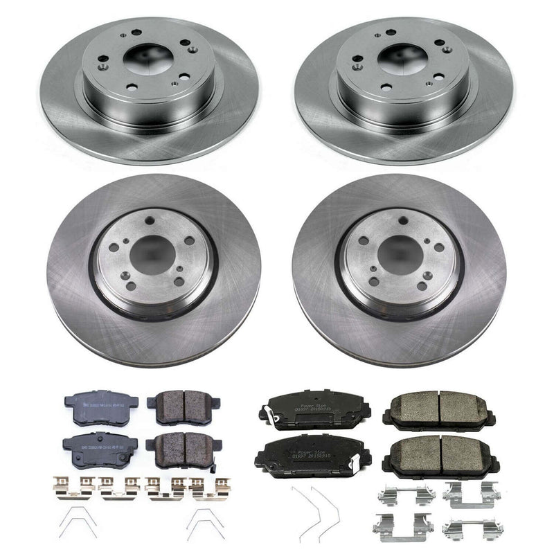 Power Stop KOE7348 Autospecialty 1-Click Daily Driver Front And Rear Brake Kit for 2016 Honda Accord Sport, Touring product image