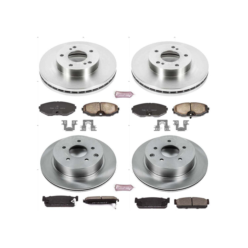 Power Stop KOE735 Autospecialty - 1-Click Daily Driver Brake Kits (Front And Rear) for 1993-1997 Infiniti J30 product image