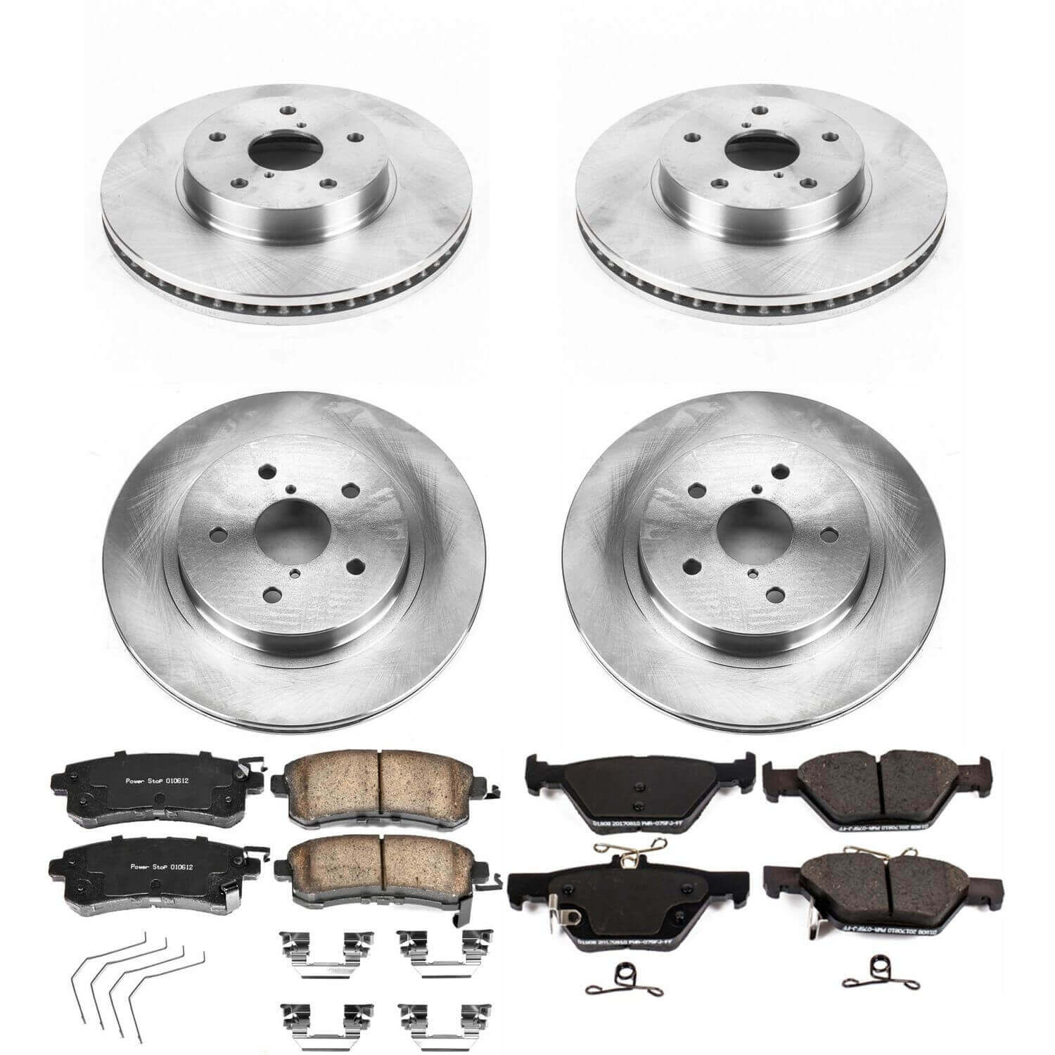 Power Stop KOE7357 Autospecialty 1-Click Daily Driver Front And Rear Brake Kit for 2016-2019 Subaru Legacy product image