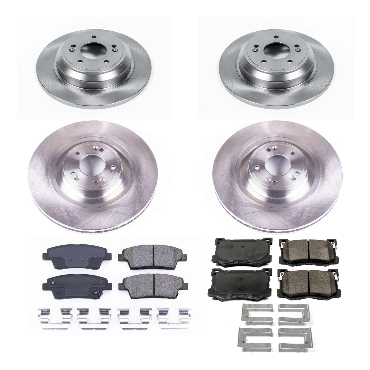 Power Stop KOE7386 Autospecialty 1-Click Daily Driver Front And Rear Brake Kit for 2015-2016 Hyundai Genesis product image