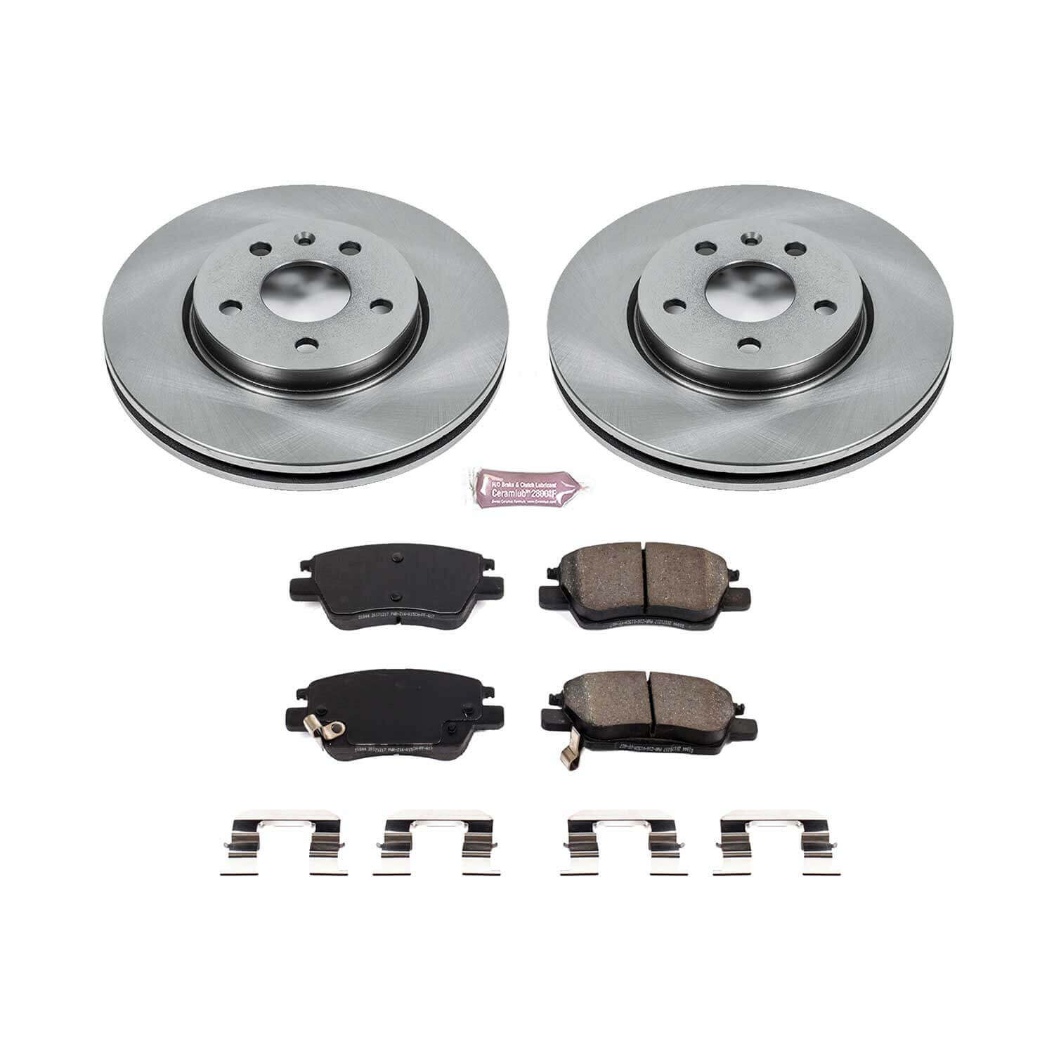 Power Stop KOE7399 Autospecialty 1-Click Daily Driver Plain Rotor Front Brake Kit for 2016-2023 Chevrolet Bolt Euv product image