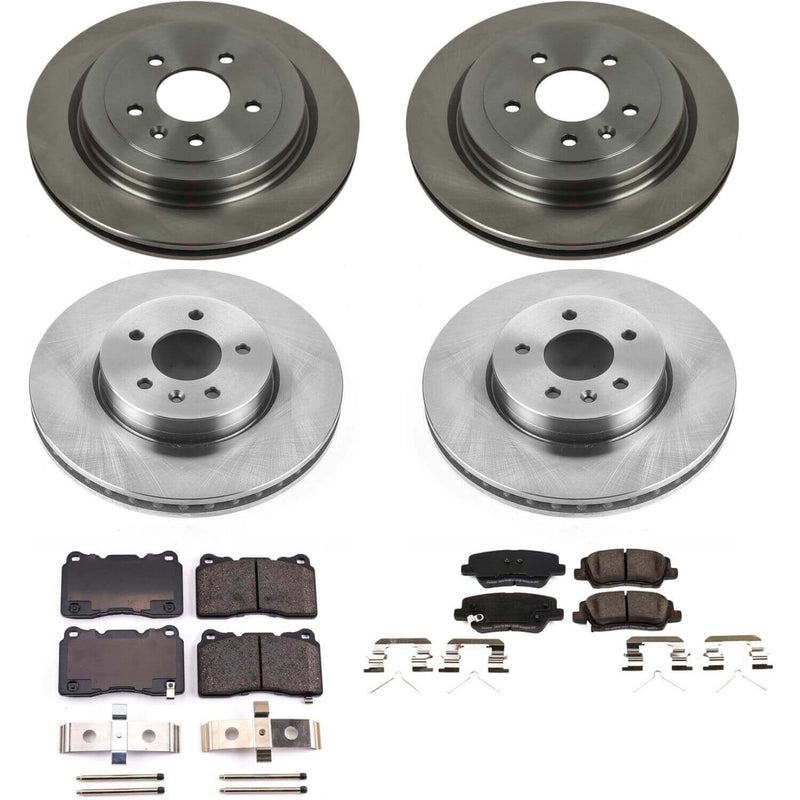 Power Stop KOE7403 Autospecialty 1-Click Daily Driver Front And Rear Brake Kit for 2016-2018 Cadillac Ats product image