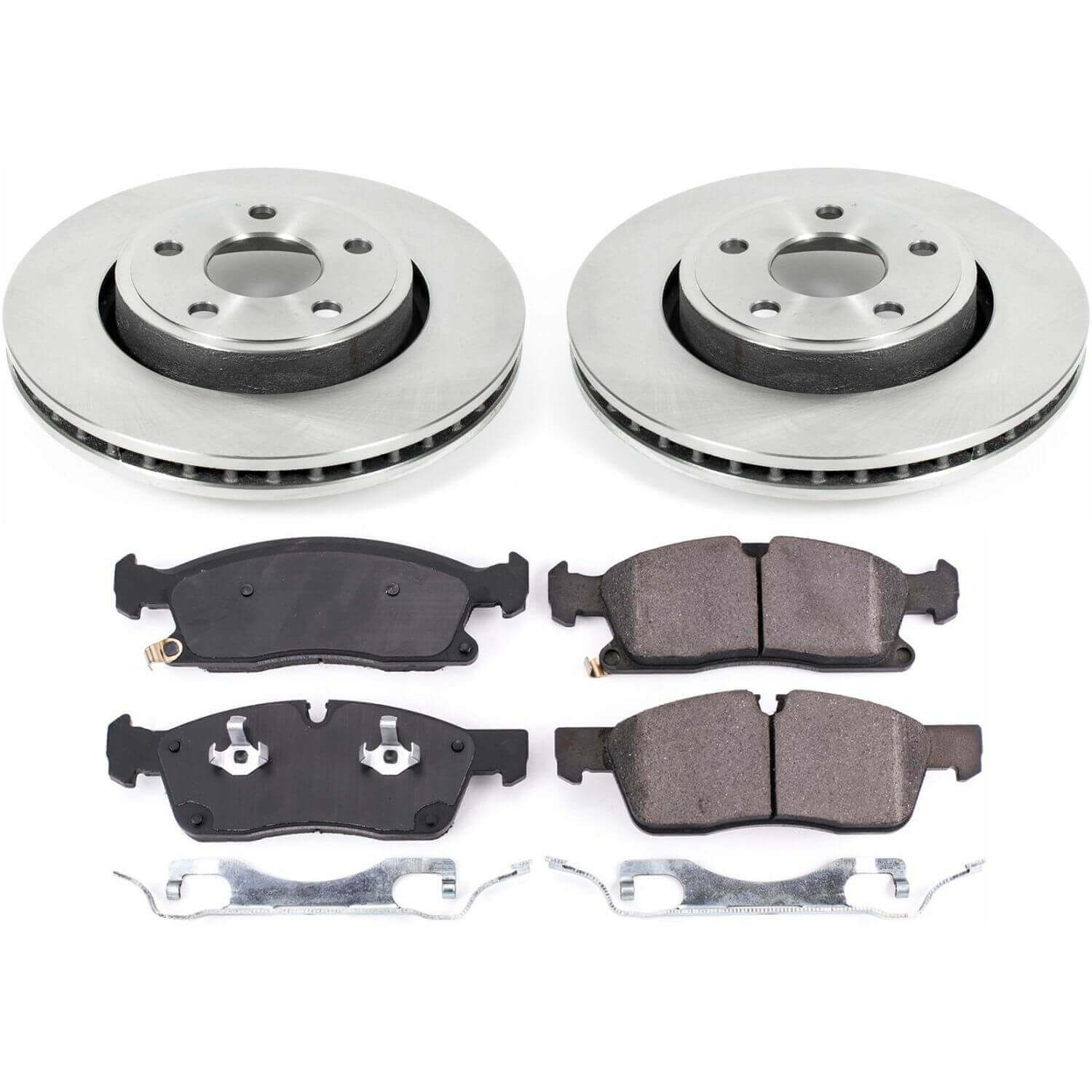 Power Stop KOE7412 Autospecialty 1-Click Daily Driver Plain Rotor Front Brake Kit for 2017-2020 Jeep Grand Cherokee product image