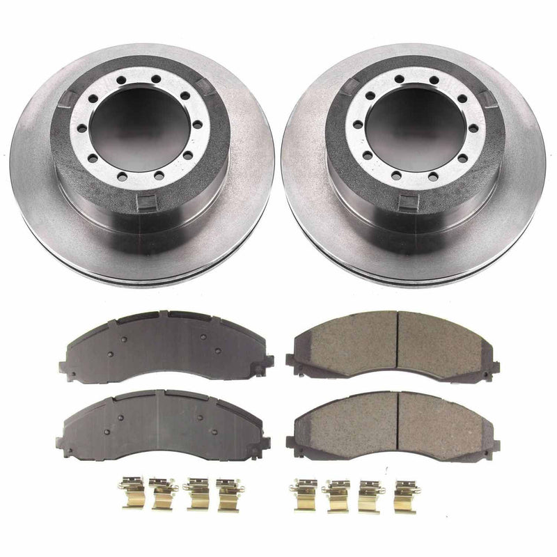 Power Stop KOE7424 Autospecialty 1-Click Daily Driver Rear Pad And Rotor Kit for 2017-2022 Ford F-450 Super Duty product image