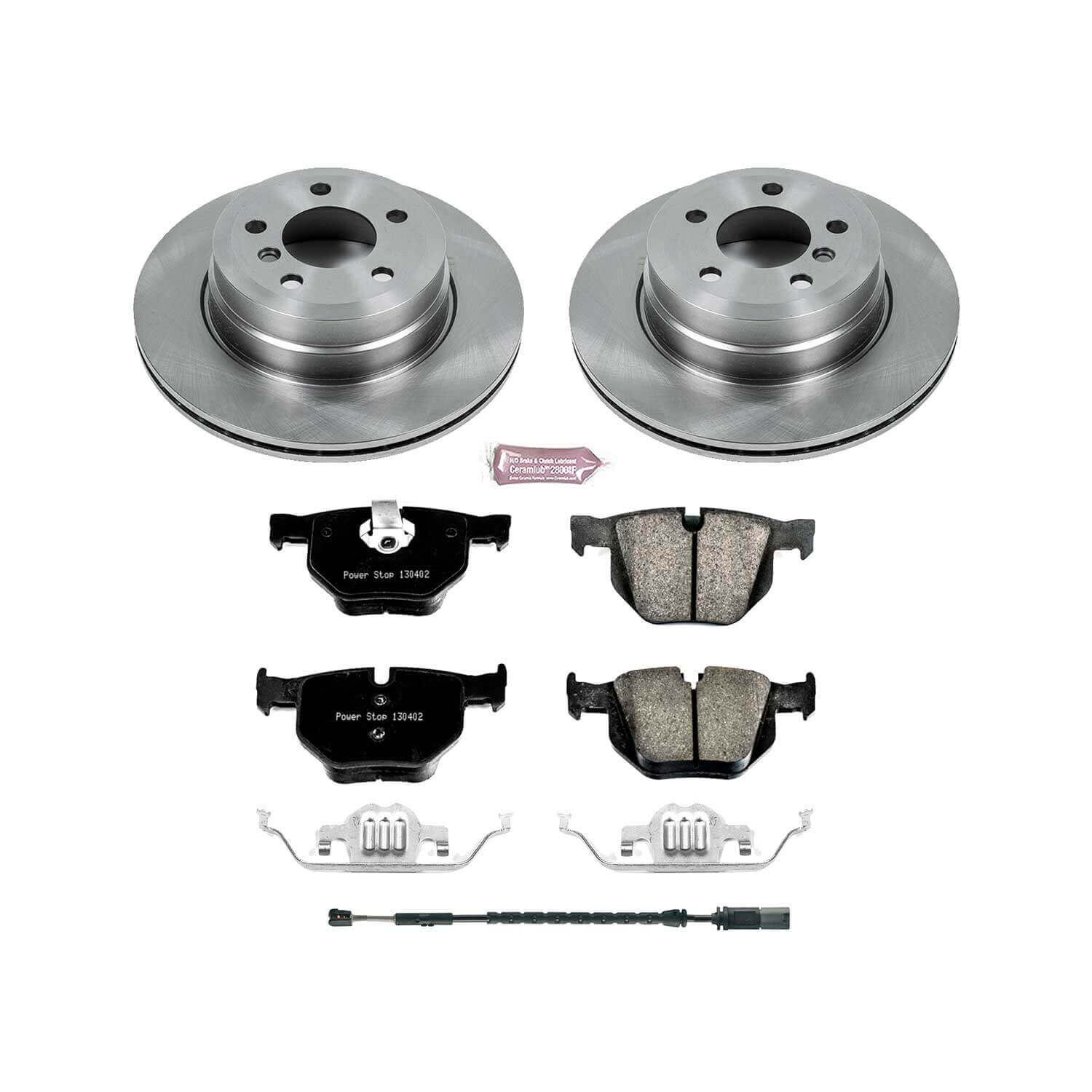 Power Stop KOE7429 Autospecialty 1-Click Daily Driver Plain Rotor Rear Brake Kit for 2011-2019 BMW X5 product image