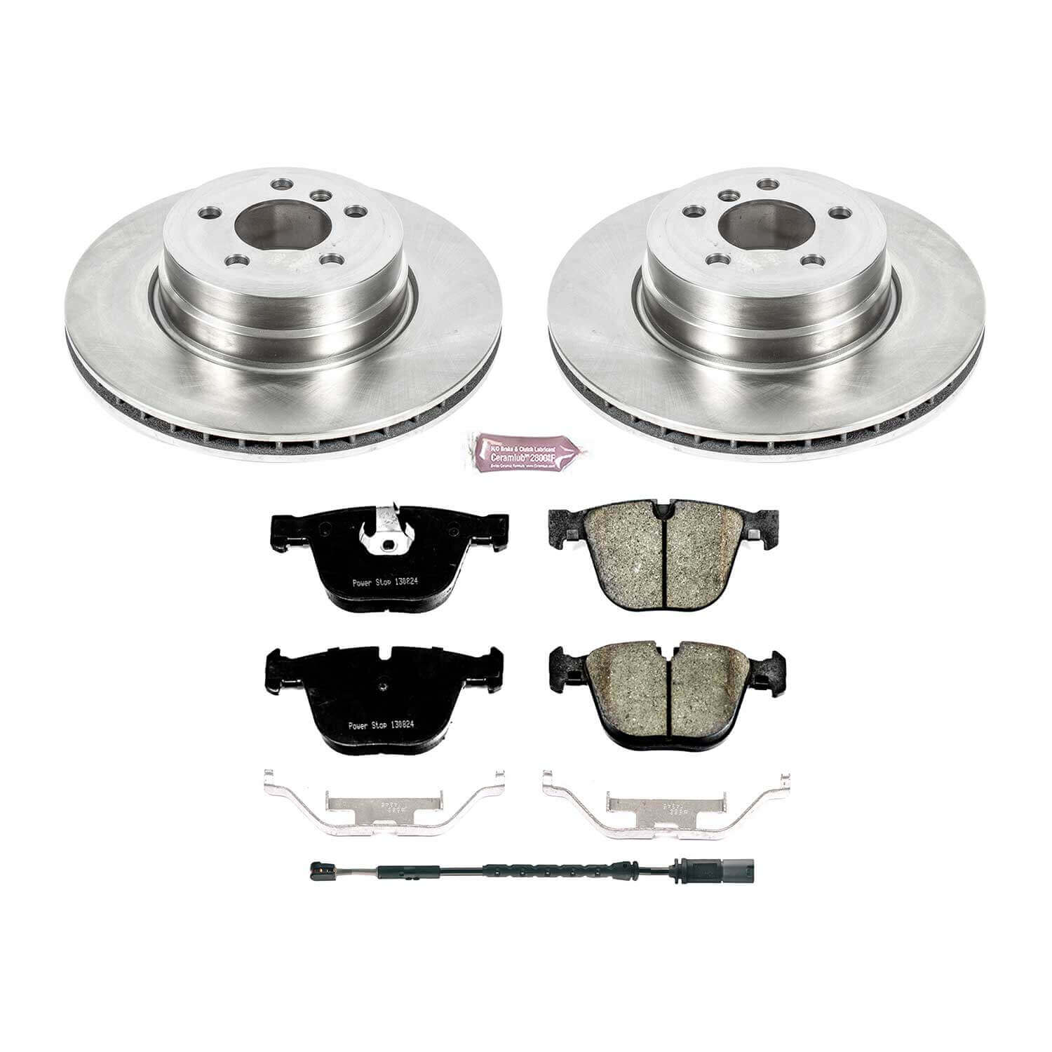 Power Stop KOE7430 Autospecialty 1-Click Daily Driver Plain Rotor Rear Brake Kit for 2011-2018 BMW X5 product image