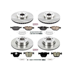 Power Stop KOE7432 Autospecialty 1-Click Daily Driver Plain Rotor Front And Rear Brake Kit for 2011-2018 BMW X5 product image