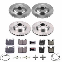 Power Stop KOE7436 Autospecialty 1-Click Daily Driver Plain Rotor Front And Rear Brake Kit for 2012-2020 BMW 335I product image
