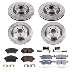 Power Stop KOE7437 Autospecialty 1-Click Daily Driver Plain Rotor Front And Rear Brake Kit for 2012-2019 Mercedes-Benz GLE300D product image