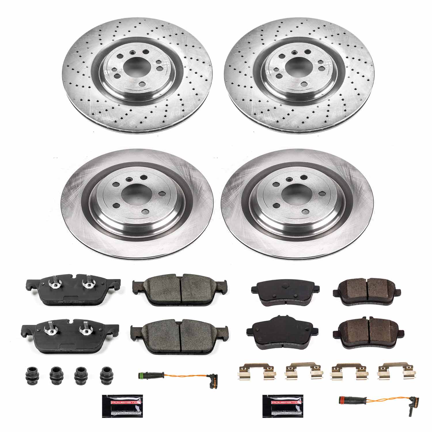 Power Stop KOE7443 Autospecialty 1-Click Daily Driver Front And Rear Brake Kit for 2017-2018 Mercedes-Benz GLS550 product image