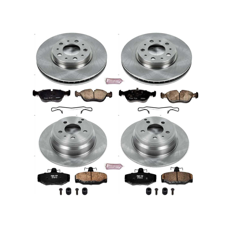 Power Stop KOE7498 Front And Rear Autospecialty 1-Click OE Replacement Pad And Rotor Kit for 1997 Volvo 850 product image
