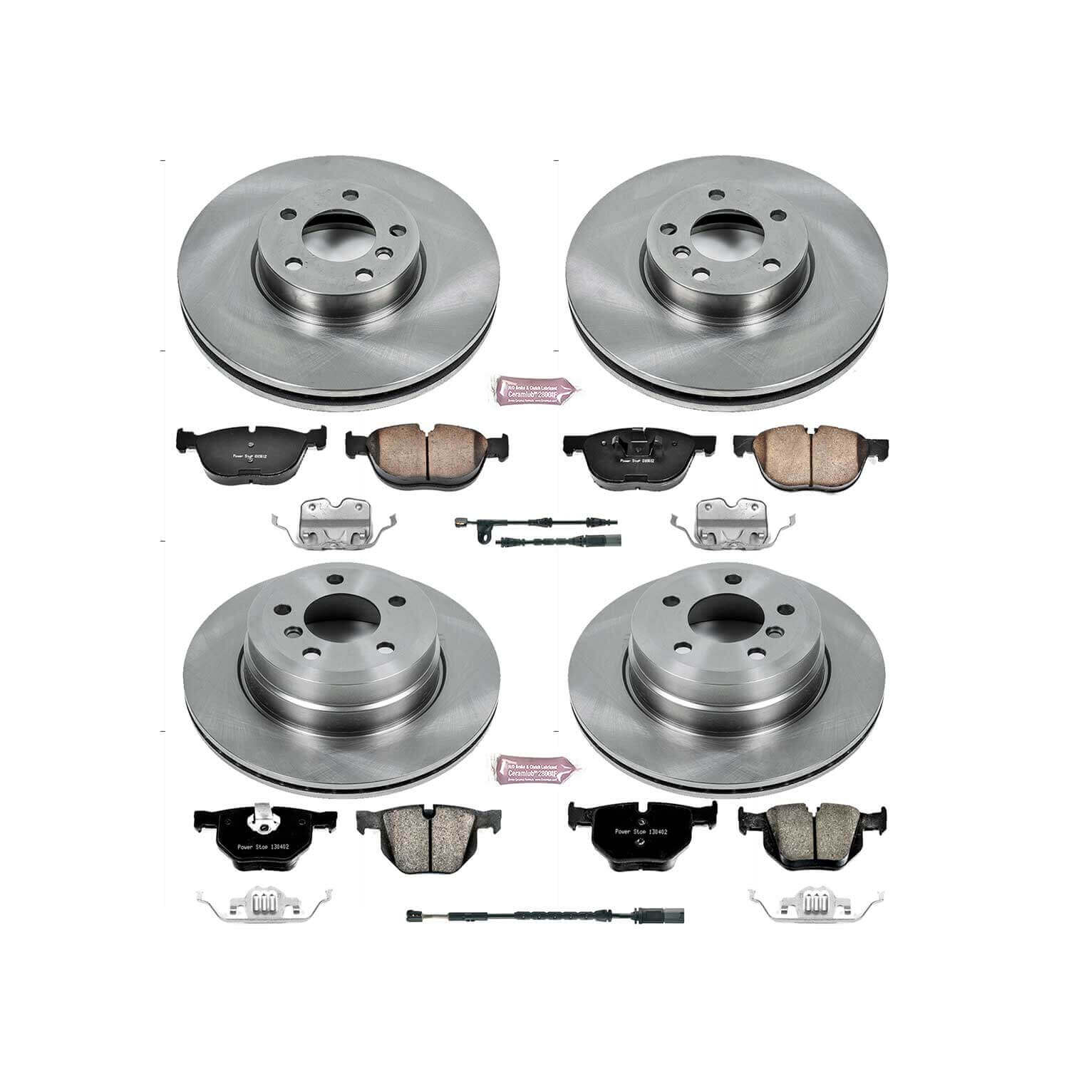 Power Stop KOE7500 Autospecialty 1-Click Daily Driver Plain Rotor Front And Rear Brake Kit for 2011-2019 BMW X5 product image