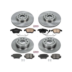 Power Stop KOE7501 Autospecialty 1-Click Daily Driver Plain Rotor Front And Rear Brake Kit for 2015-2020 Volkswagen Passat product image