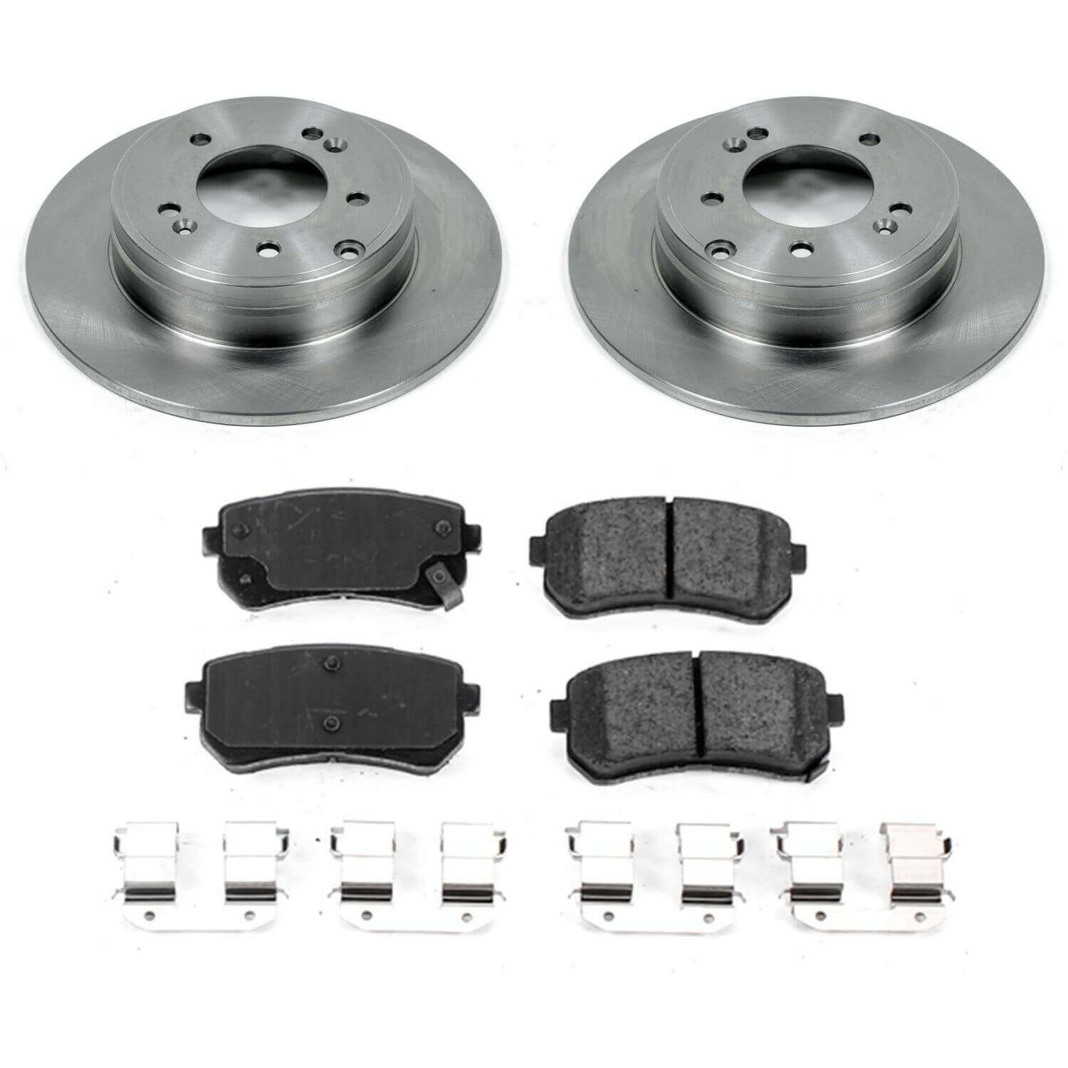 Power Stop KOE7505 Autospecialty 1-Click Daily Driver Plain Rotor Rear Brake Kit for 2016-2020 Hyundai Sonata product image