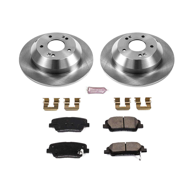 Power Stop KOE7507 Autospecialty 1-Click Daily Driver Plain Rotor Rear Brake Kit for 2010-2018 Hyundai Santa Fe product image